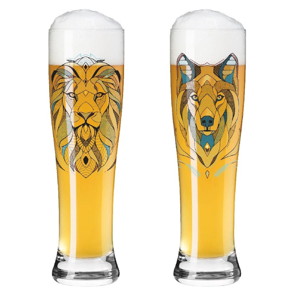 Ritzenhoff Bierglas Ritzenhoff Brauchzeit Weizen 2er #27 #28 A. Preis F25, Kristallglas