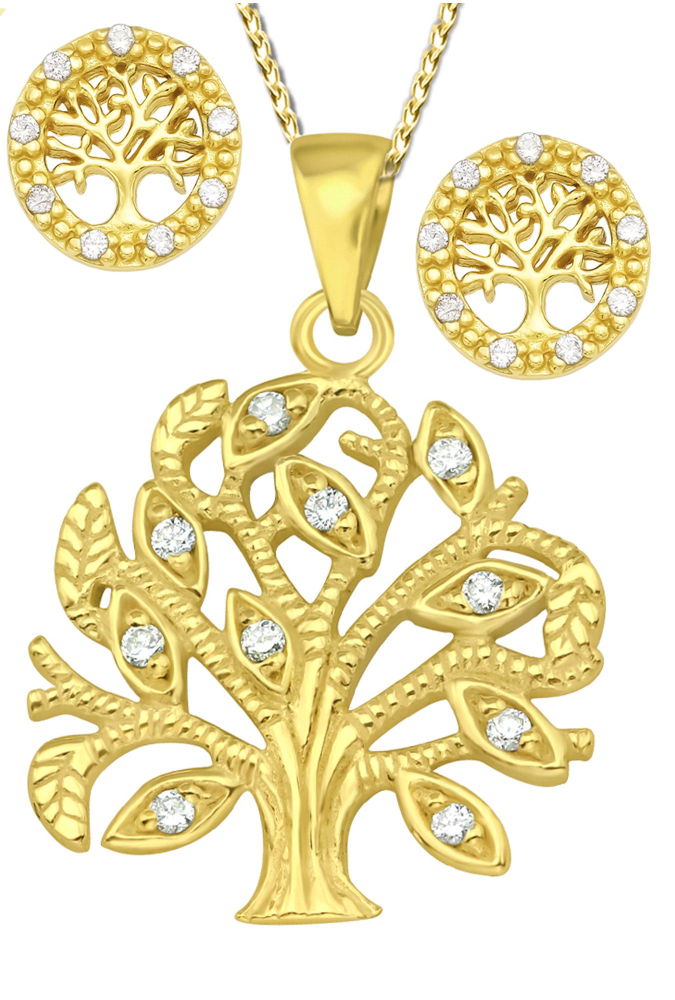 Limana Schmuckset 925 Silber Gold Baum günstig online kaufen