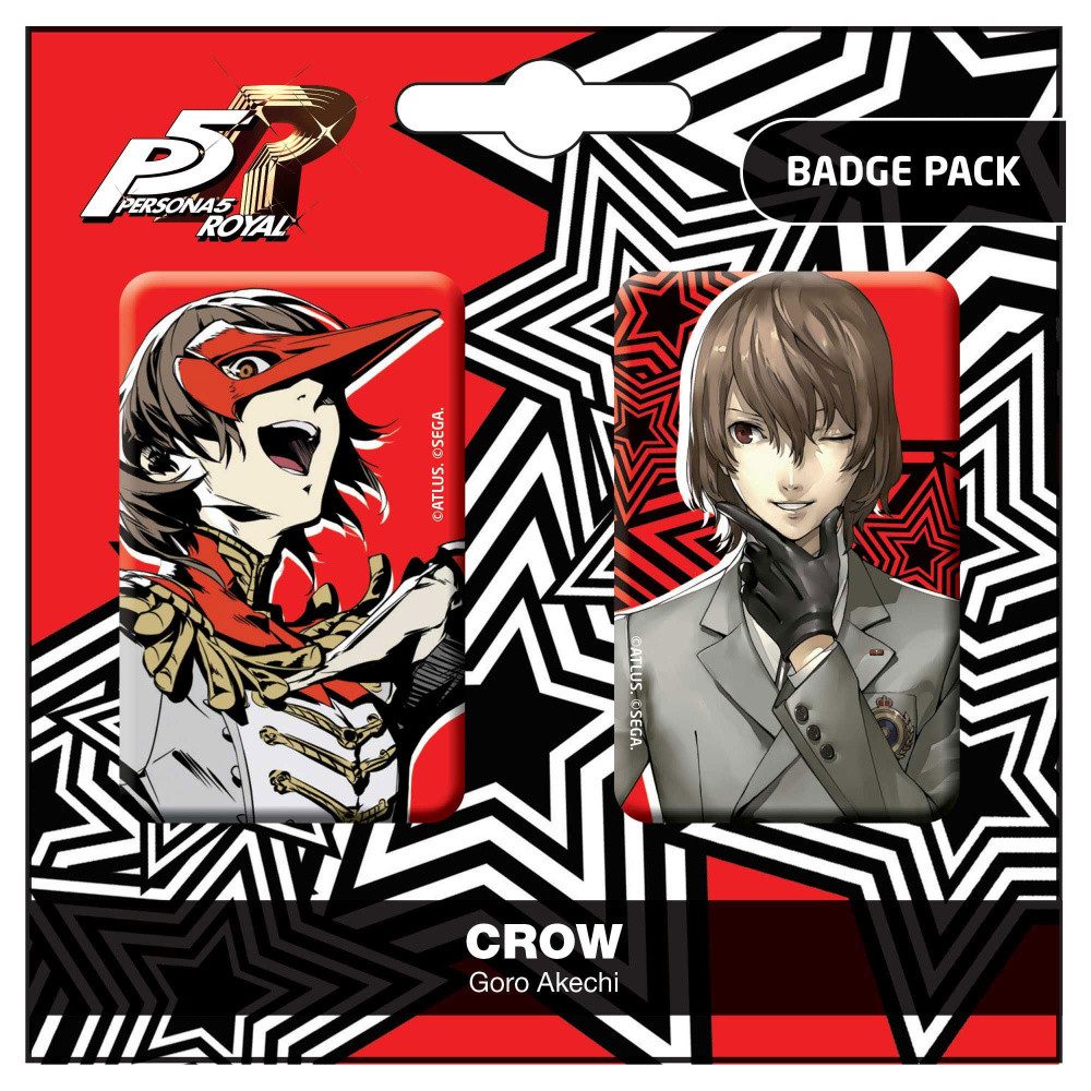 POPbuddies Anstecknadel Persona 5 Royal Ansteck-Buttons Doppelpack Crow / Goro Akechi