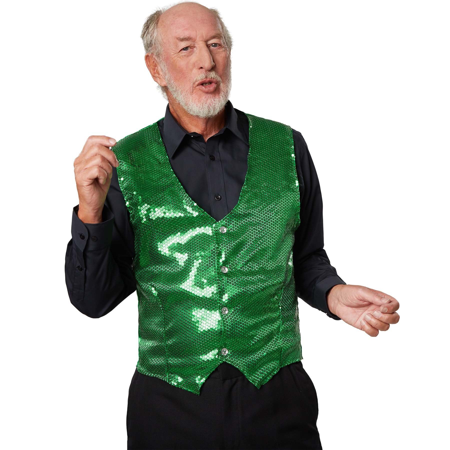 Anzugweste Pailletten-Weste Herren
