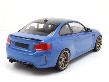 Minichamps Modellauto BMW M2 CS 2020 blau metallic mit goldenen Felgen Modellauto 1:18 Minic, Maßstab 1:18