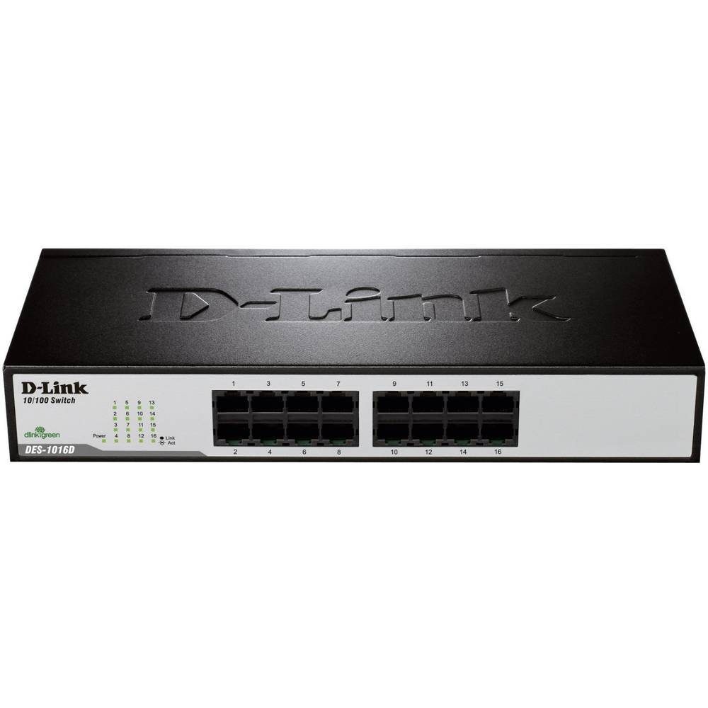 16-Port Fast Ethernet Desktop Switch Netzwerk-Switch