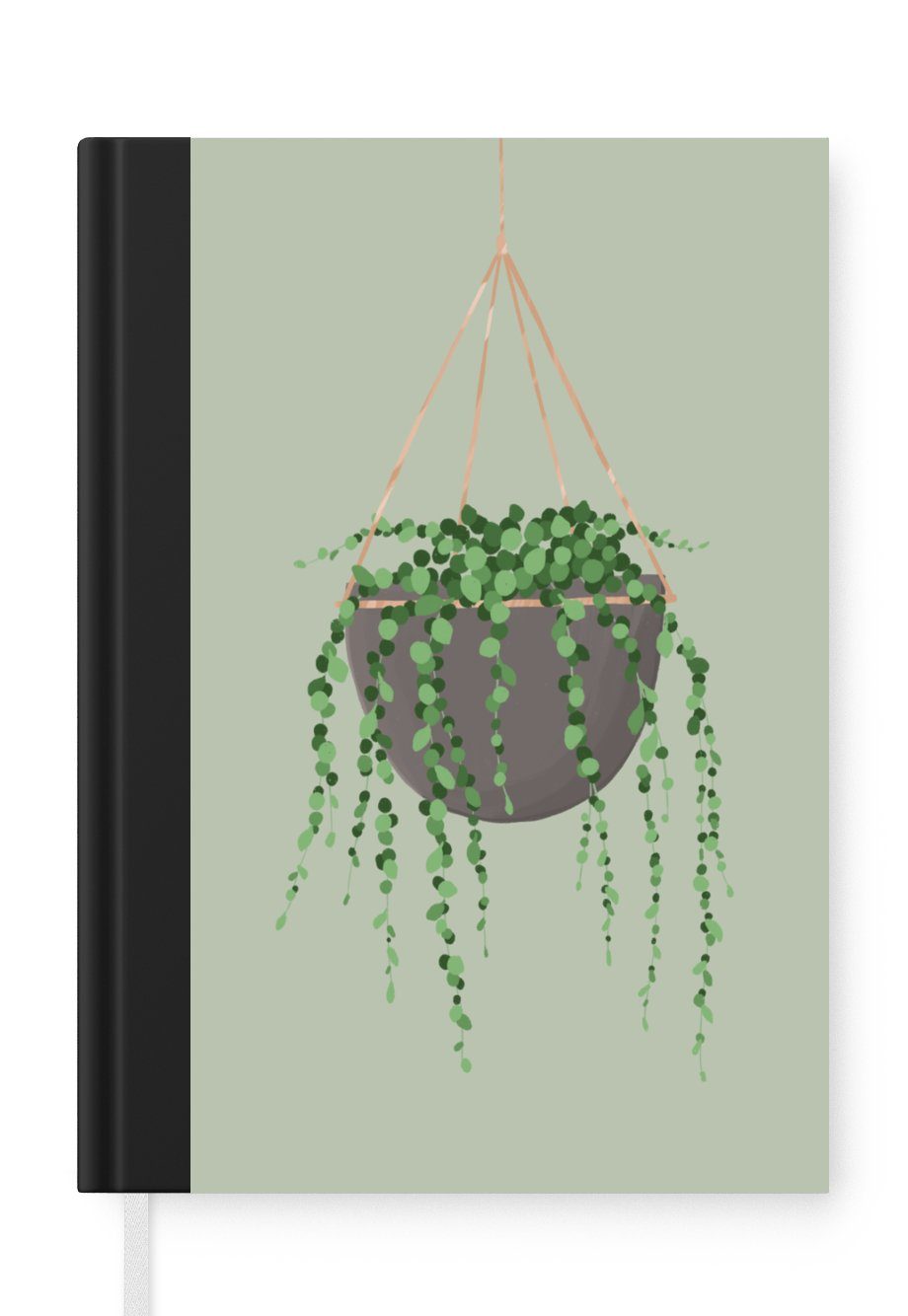 MuchoWow Notizbuch Pflanzenaufhänger - Hängepflanze, Journal, Merkzettel, Tagebuch, Notizheft, A5, 98 Seiten, Haushaltsbuch