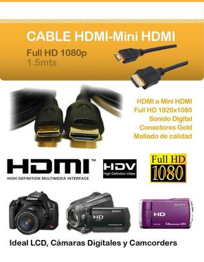 Vivanco Audio- & Video-Kabel, miniHDMI Kabel, miniHDMI Kabel (150 cm)