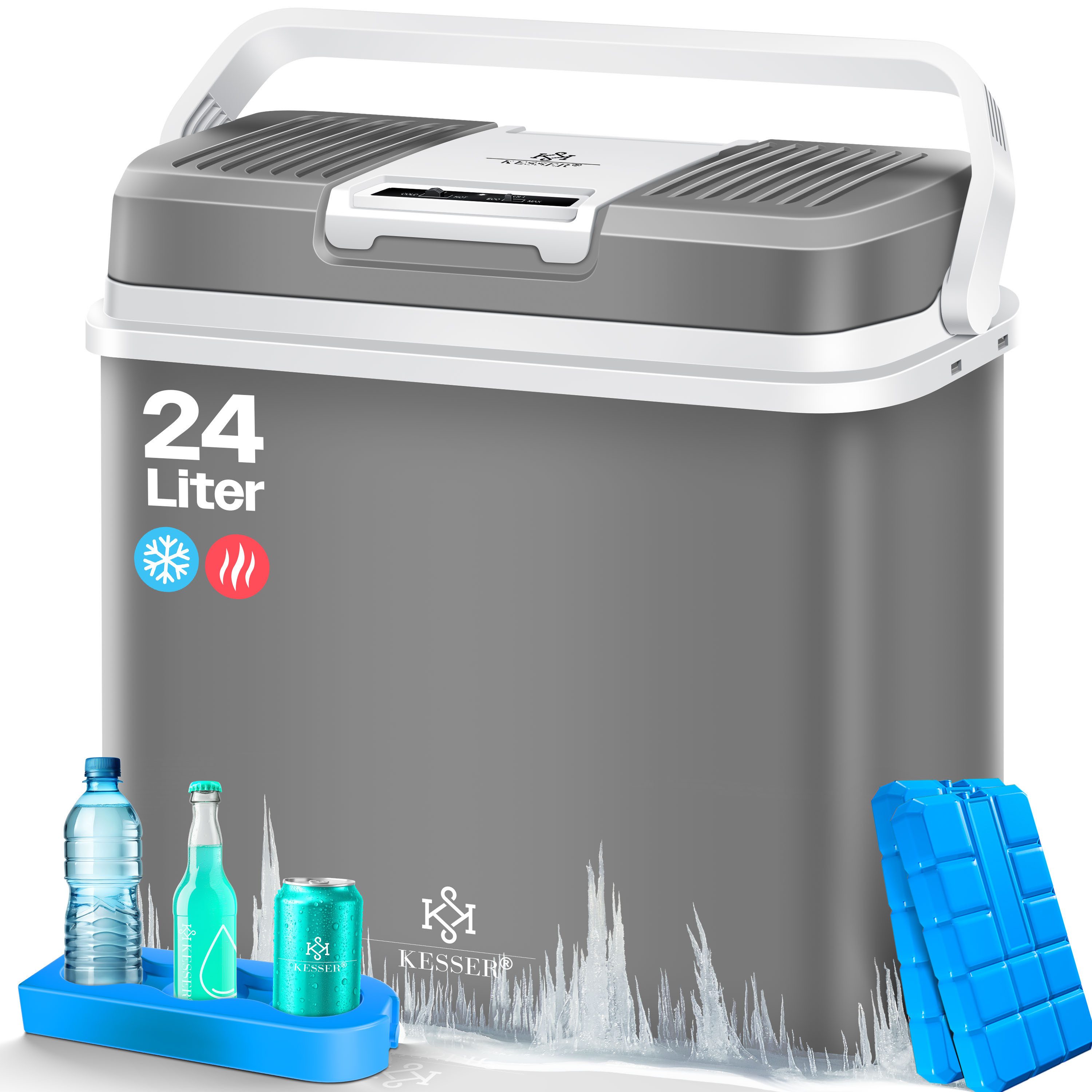 KESSER Kühlbox, 24 l, 24 Liter Kühlbox KÜHLT und WÄRMT Thermo-Elektrische Kühlbox