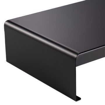CARO-Möbel Schreibtischaufsatz, Monitorständer CLIFF - Bildschirmerhöhung, Schwarz Matt, Robust, Moder