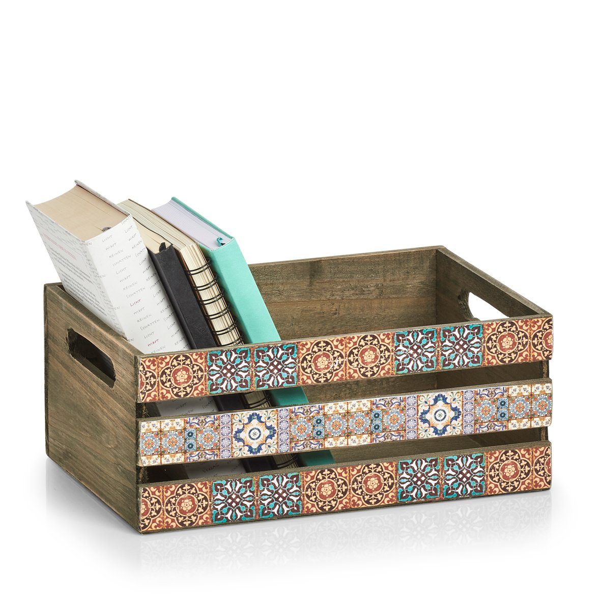 Zeller Present Aufbewahrungskorb Deko-Kiste "Mosaik, Holz, günstig online kaufen