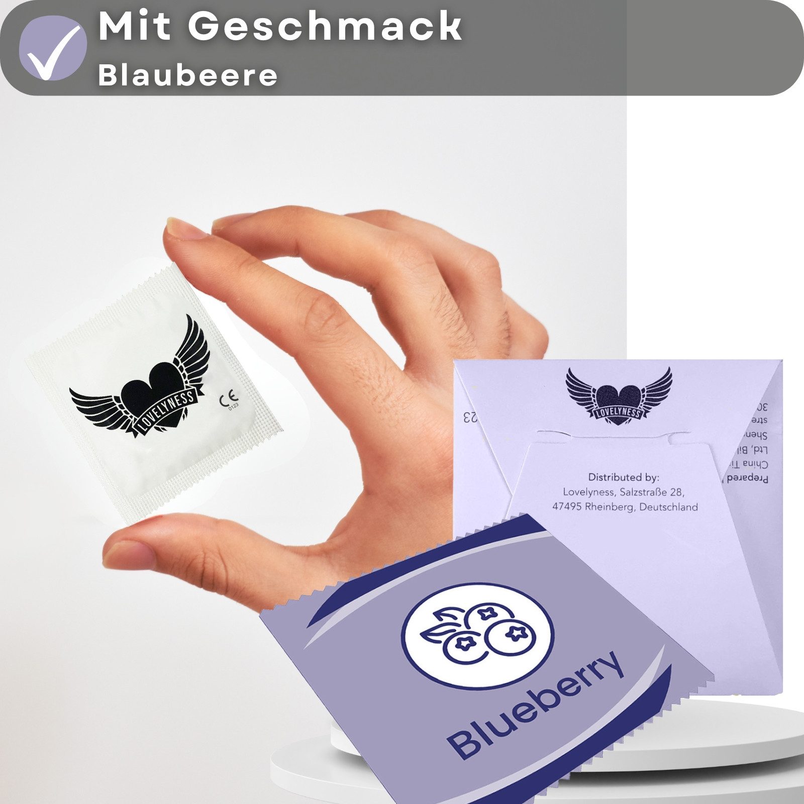 Lovelyness Kondome - mit Geschmack Aroma: Blaubeere