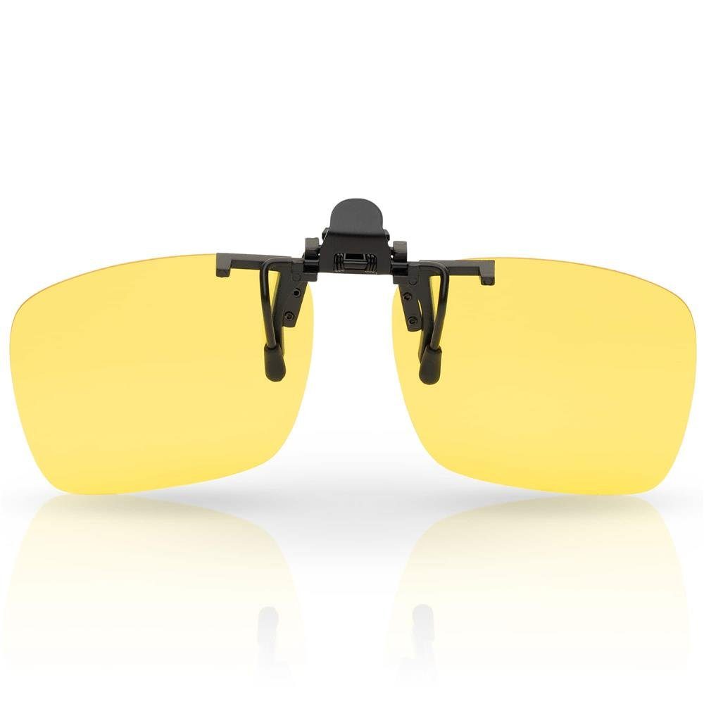 On Gelb (1-St) Clip Eyewear Pilotenbrille Linsen mit polarisierten Aufsatz BEZLIT Brillen Polarisiert