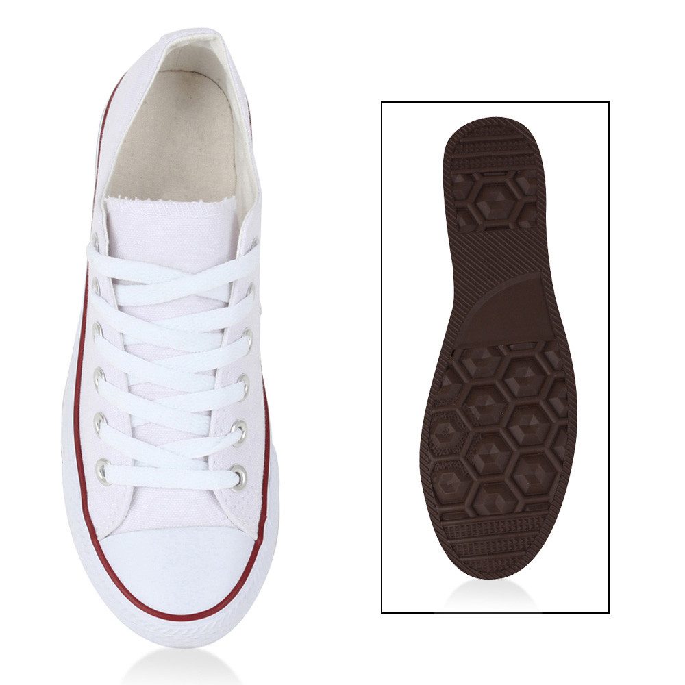 VAN HILL 94237 Sneaker Damen Sneaker Low Canvas Freizeitschuhe Schnürer Basic Sportschuhe