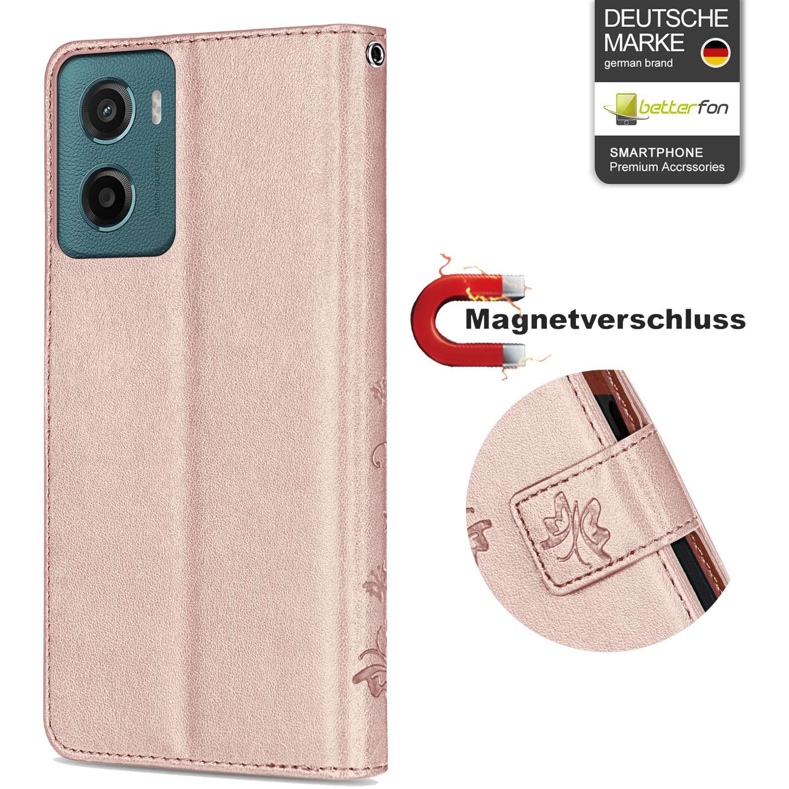 betterfon Handyhülle für Motorola Moto G05 / Moto E15 Handytasche, Bookstyle-Hülle: Magnetverschluss 3 Kartenfächer & Standfunktion