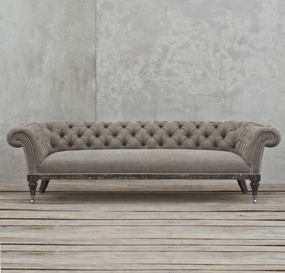 JVmoebel Ecksofa, Chesterfield 4 Sitzer Design Sofa Couch 240 cm