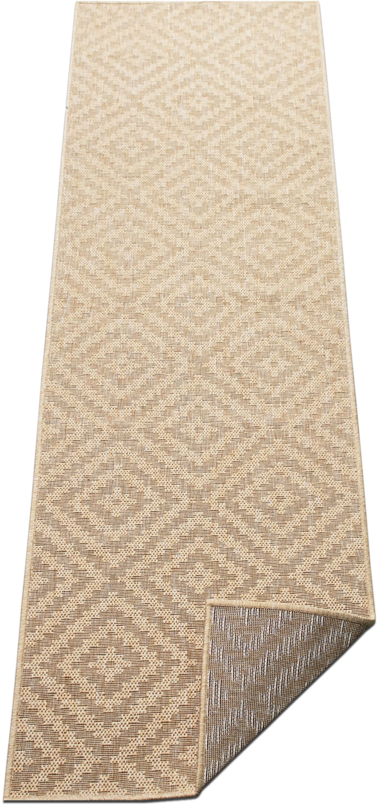 OTTO home Teppich Cordoba auch als Läufer erhältlich, rechteckig, Höhe: 3 mm, In- und Outdoor geeignet, Sisal-Optik, Wetterfest & UV-beständig, Boho
