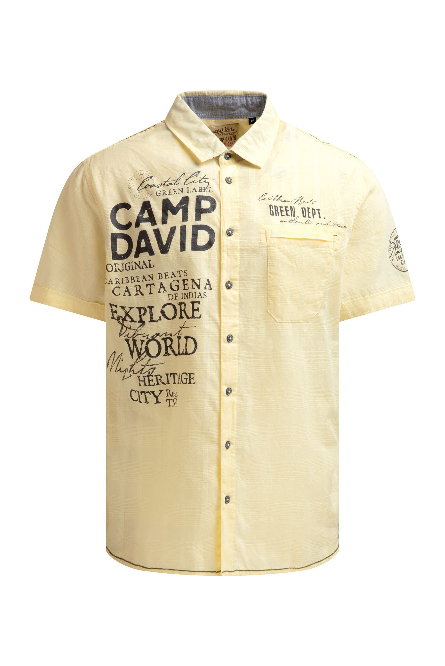 CAMP DAVID Kurzarmhemd mit Brusttasche