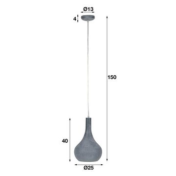 famlights Hängeleuchte, Pendelleuchte Nela in Schwarz E27 1-flammig, keine Angabe, Leuchtmittel enthalten: Nein, warmweiss, Hängeleuchte, Pendellampe, Pendelleuchte