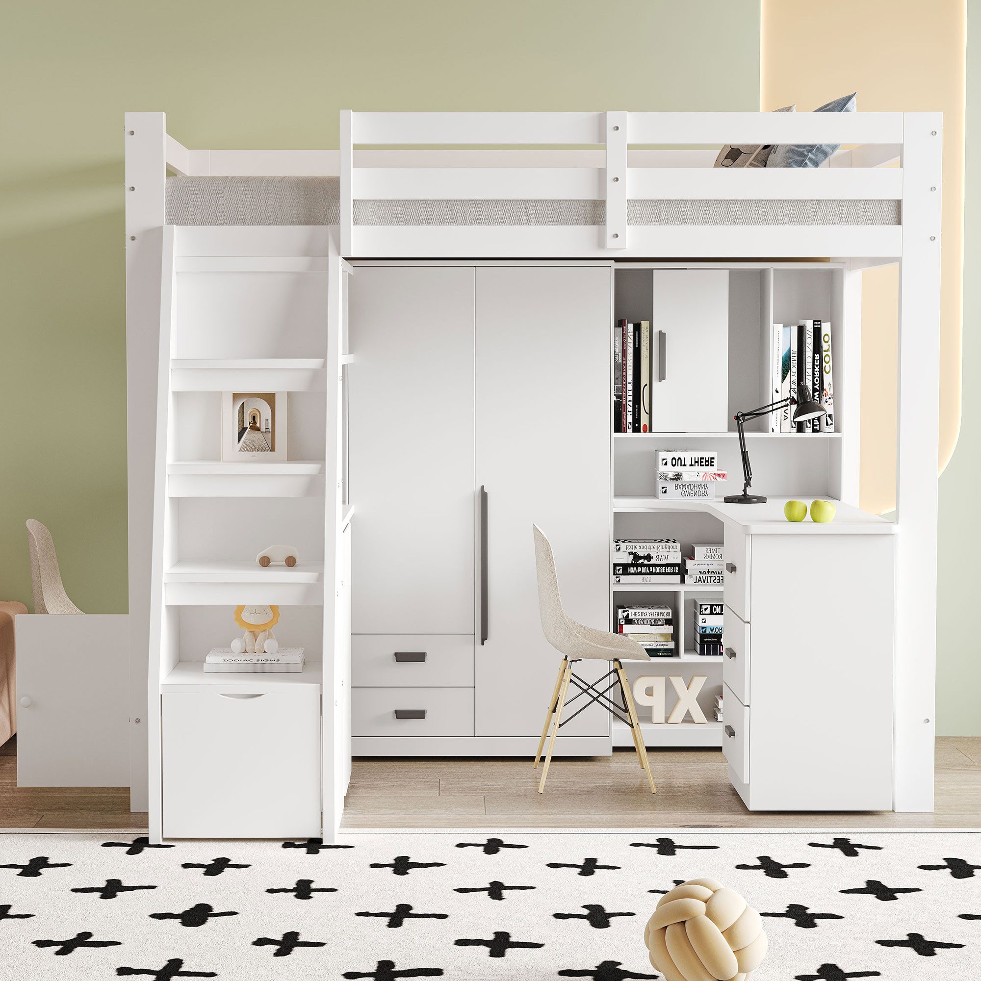 Celya Hochbett 90*200 cm, Arbeitstisch mit günstig online kaufen
