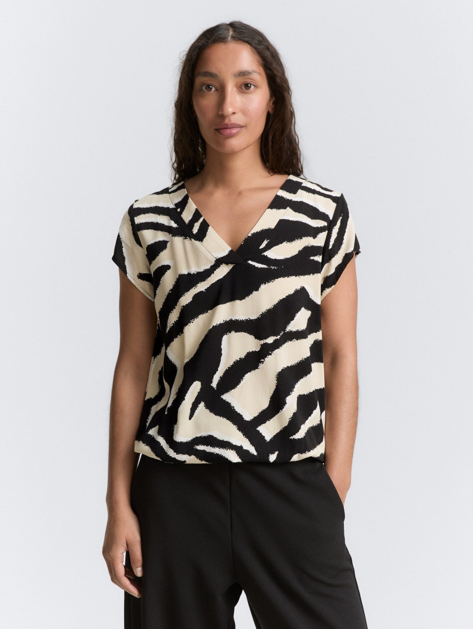 Blusentop Bluse mit Muster