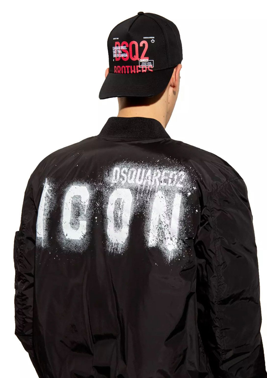 Dsquared2 Baseball Cap Danger Brothers Icon Logo Cap Kappe Verstellbarer Riemen mit Schnallenverschluss
