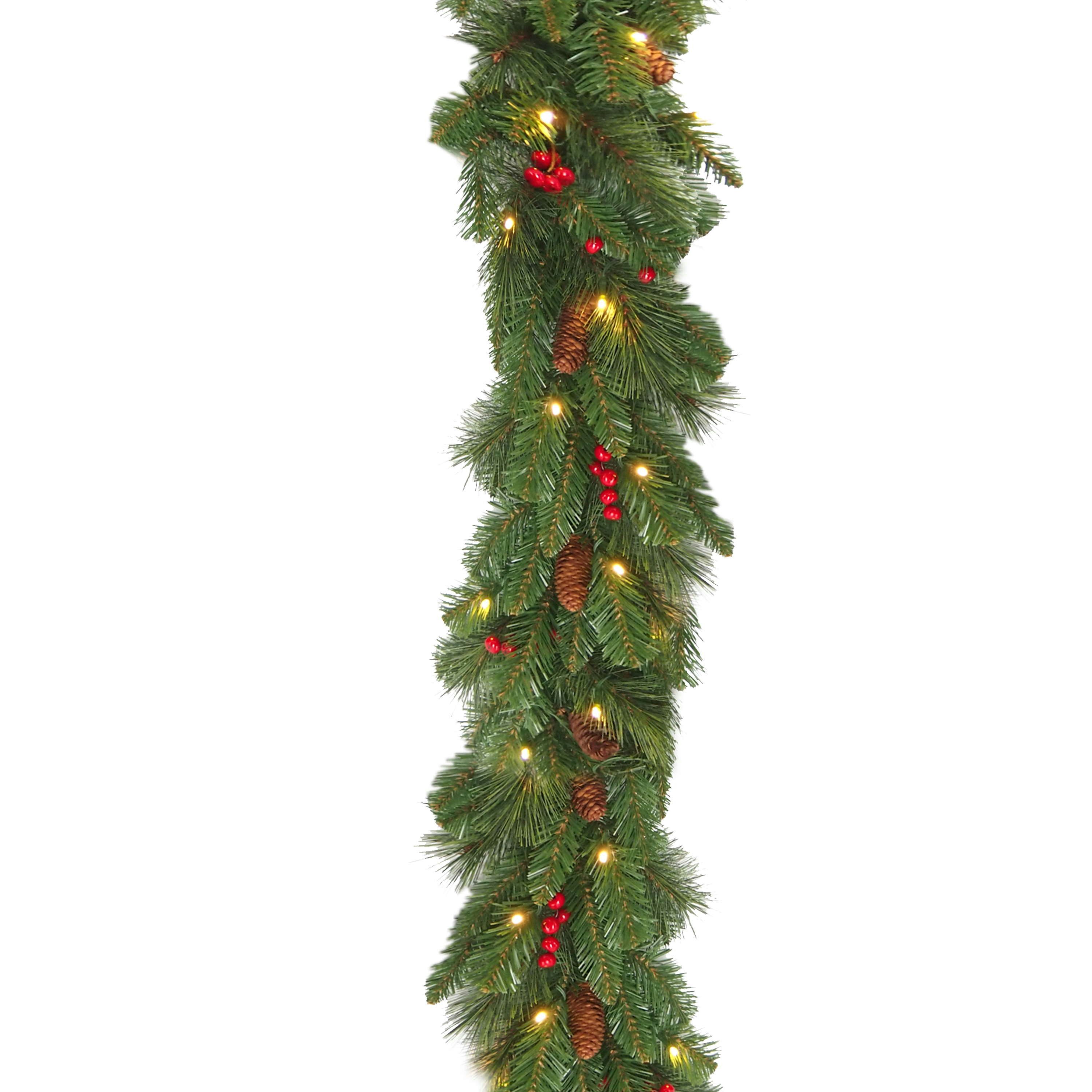 Kunstgirlande Kunst Weihnachtsgirlande BUKAREST, geschmückt, LEDs, 275cm, Ø30cm, artplants, Höhe 275.0 cm
