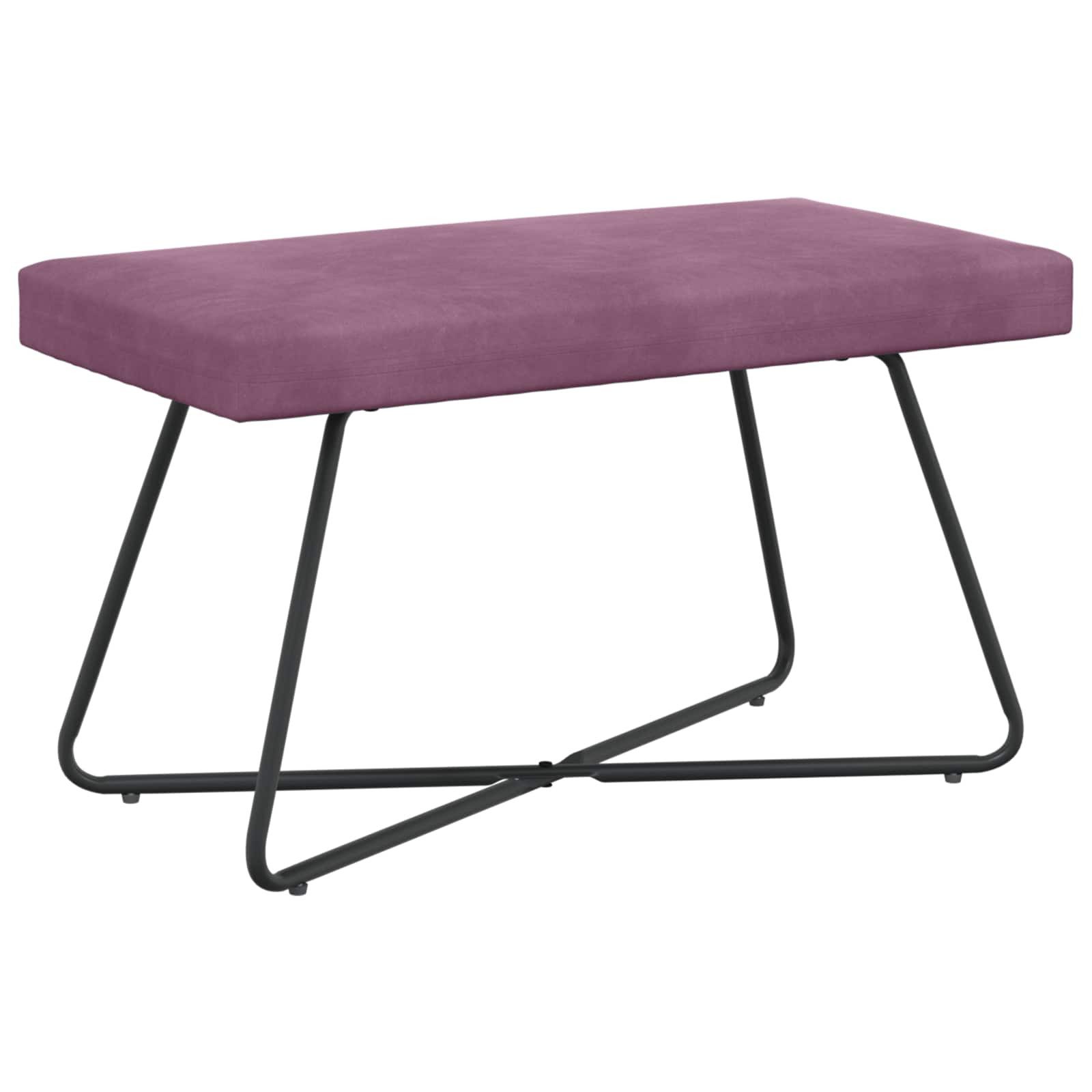 vidaXL Sitzbank Bank Lila 80 x 40 x 45 cm Samt (1-St)