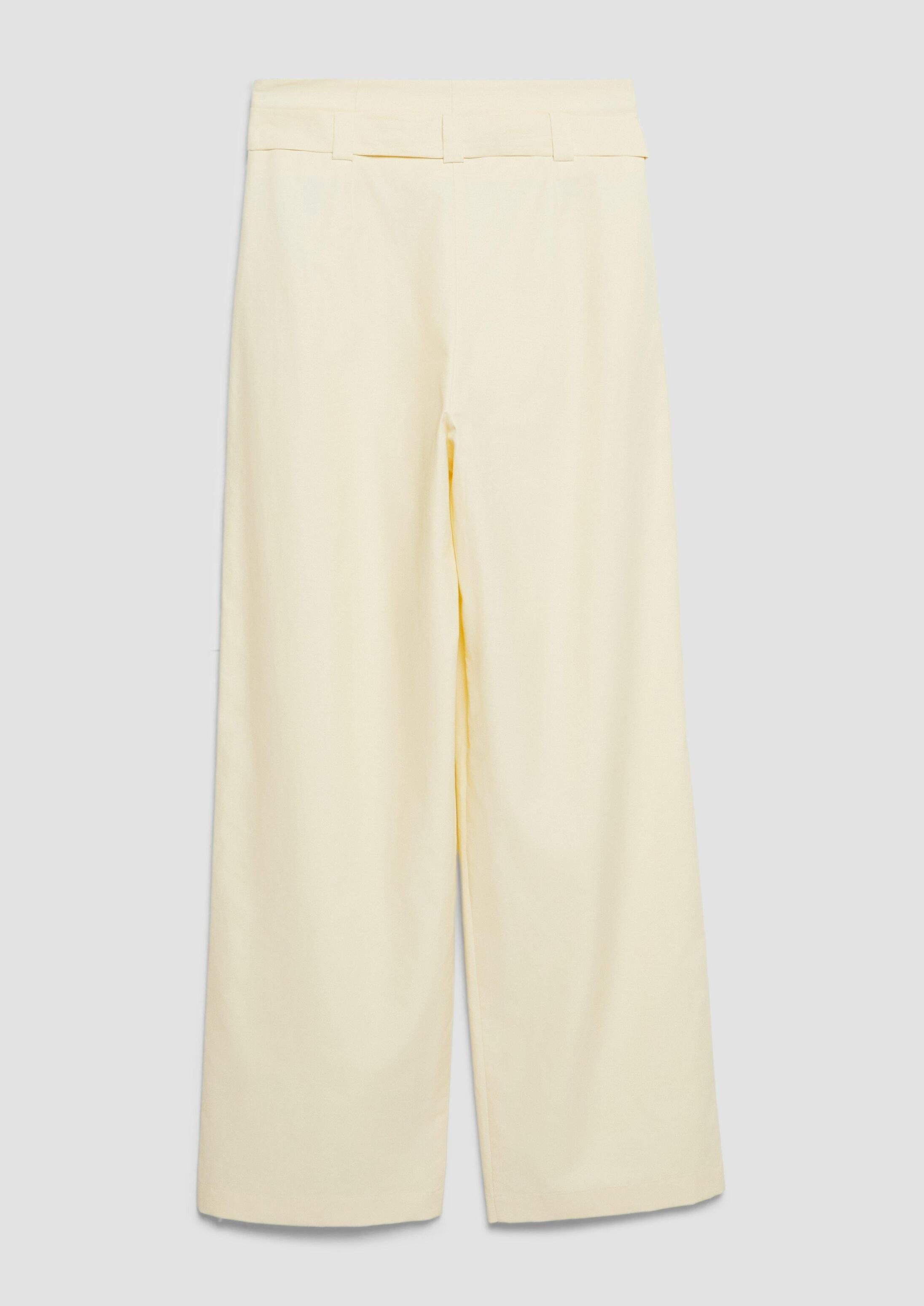 s.Oliver Chinos Hose Wide-Leg-Hose aus Leinenmix mit Gürtel