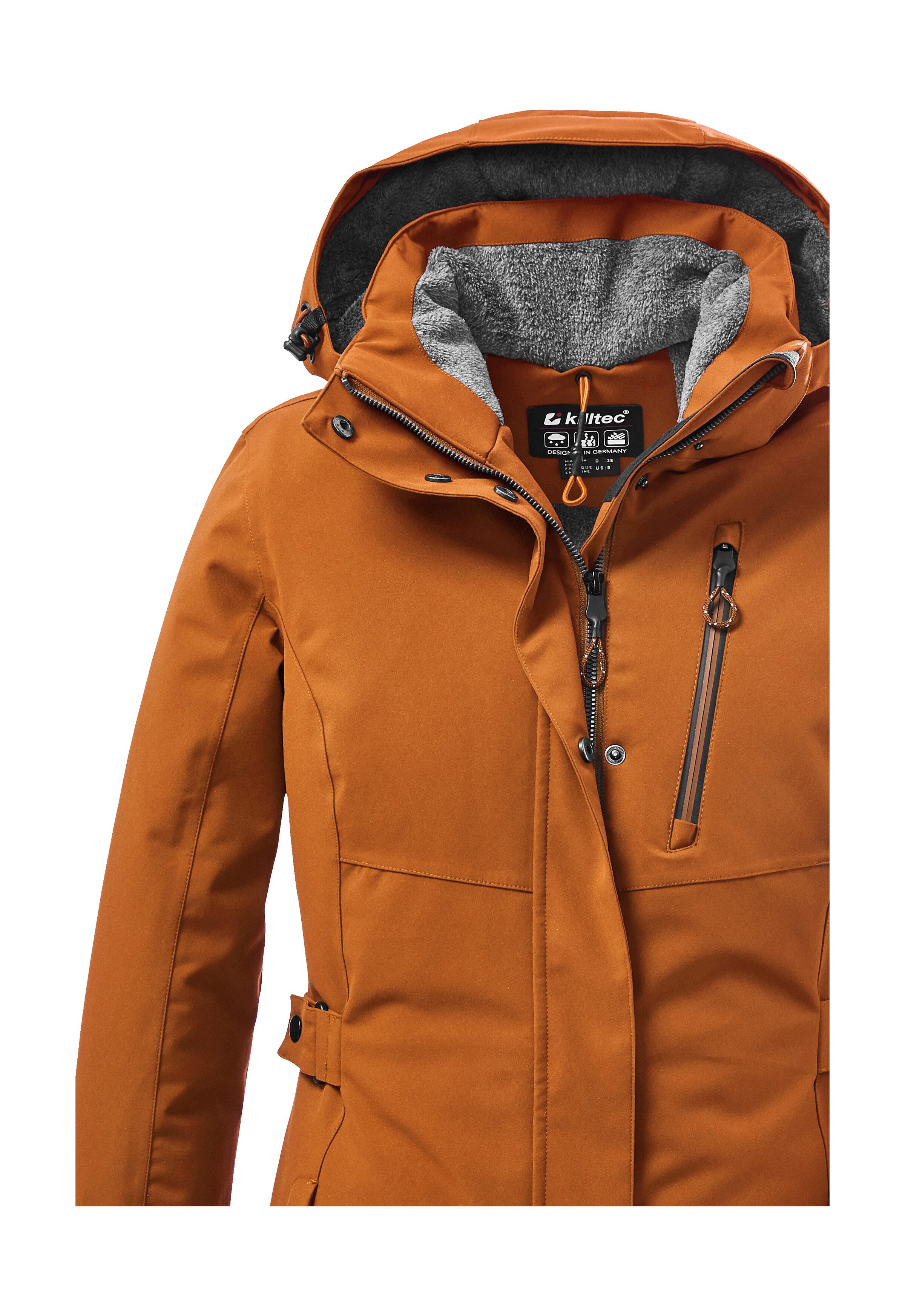 Killtec Parka KOW 165 WMN PRK Wasser- und winddichter Parka mit Teddyfleece und abnehmbarer Kapuze