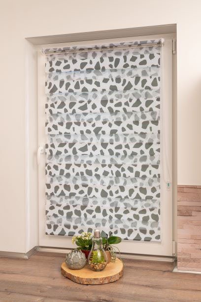 Doppelrollo Delphi, K-HOME, Lichtschutz, ohne Bohren, Klemmfix, im Fixmaß