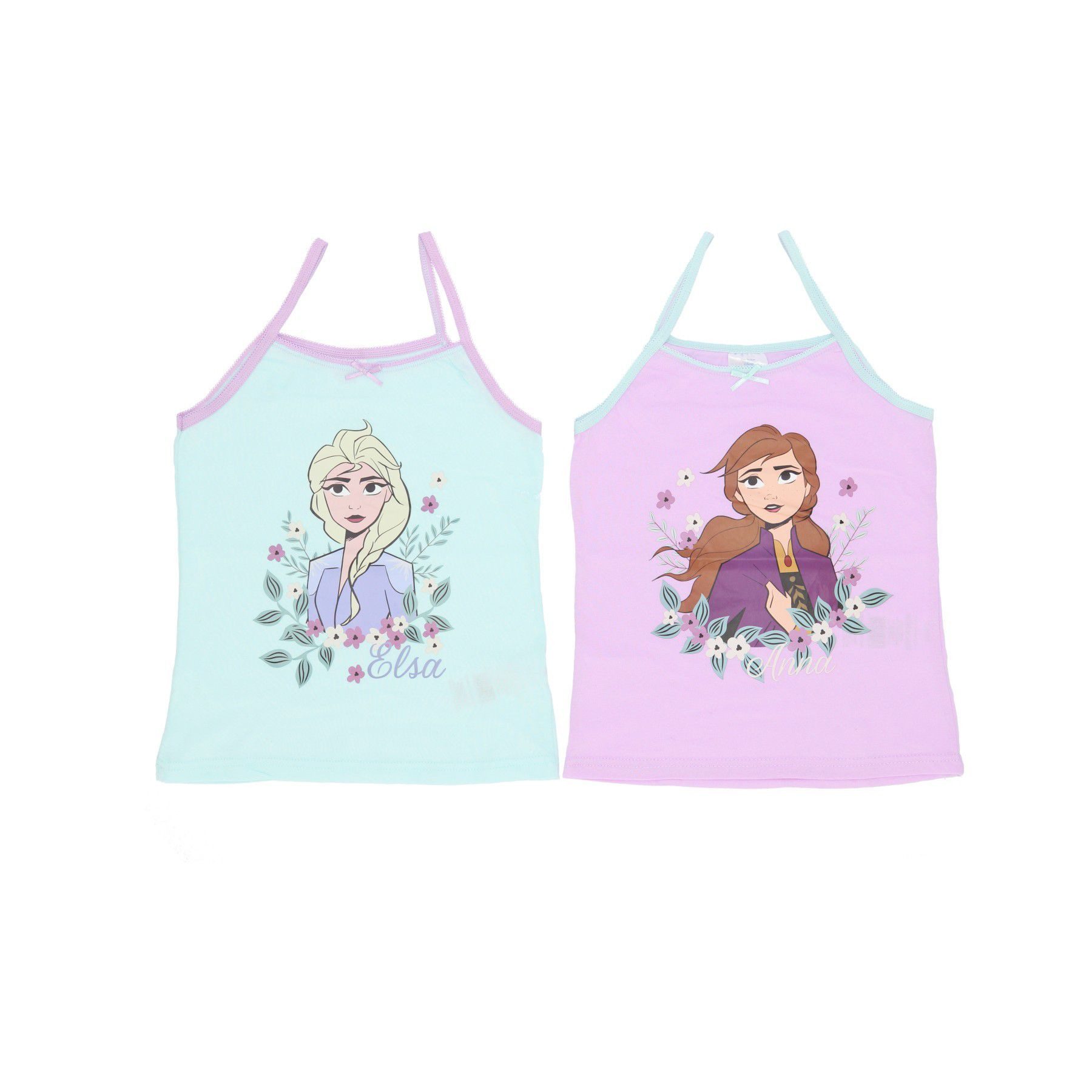 Disney Frozen Shirttop Футболки 2er-Pack – Bequeme Oberteile aus Baumwolle für Mädchen (2-tlg)