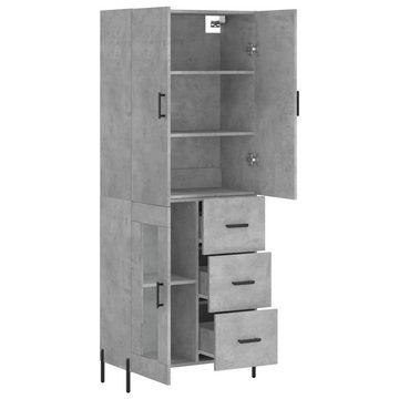 furnicato Sideboard Highboard Betongrau 69,5x34x180 cm Holzwerkstoff