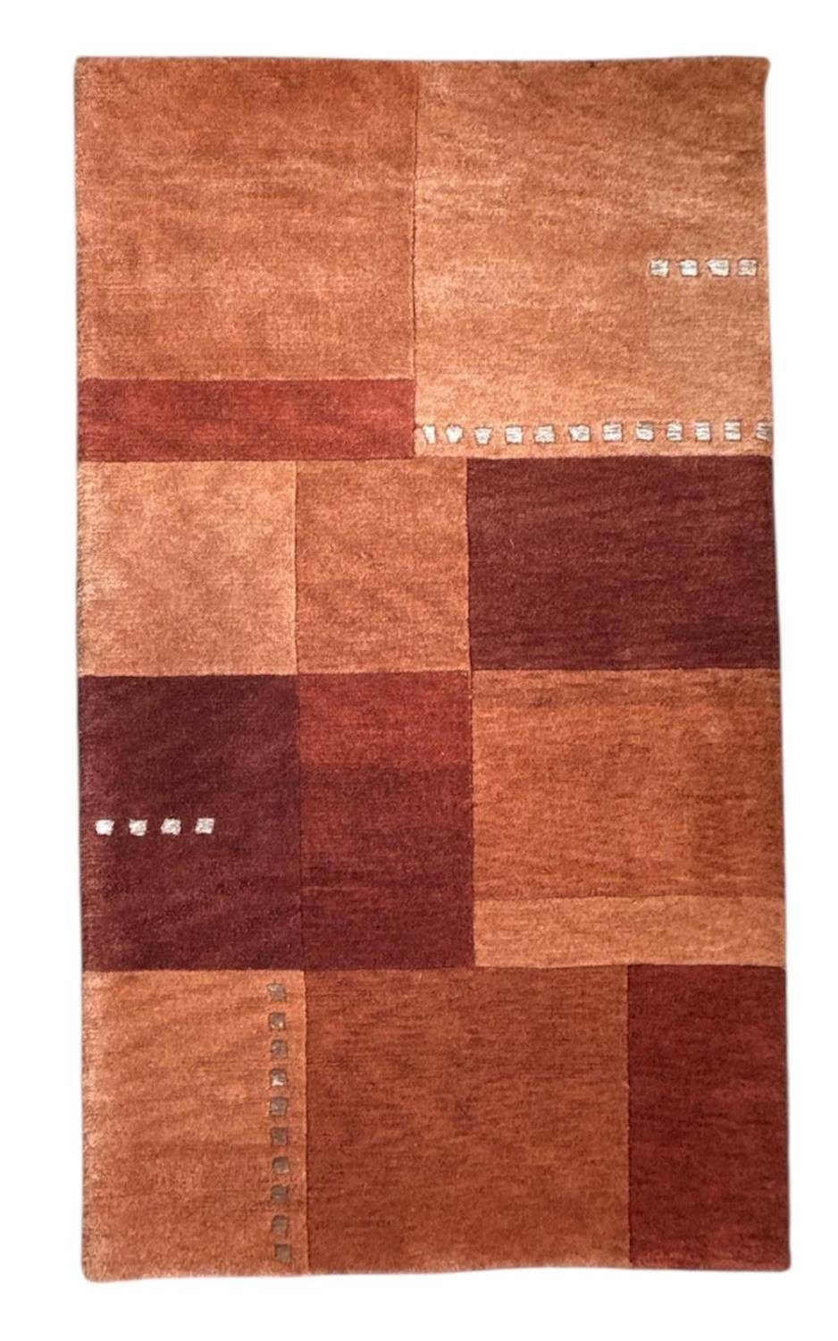 Rug Studios Teppich VENUS NEPAL - HANDGEKNÜPFT MODERN, Rechteckig, Höhe: 20 mm, Handgeknüpft, 70 x 140 cm, Terra