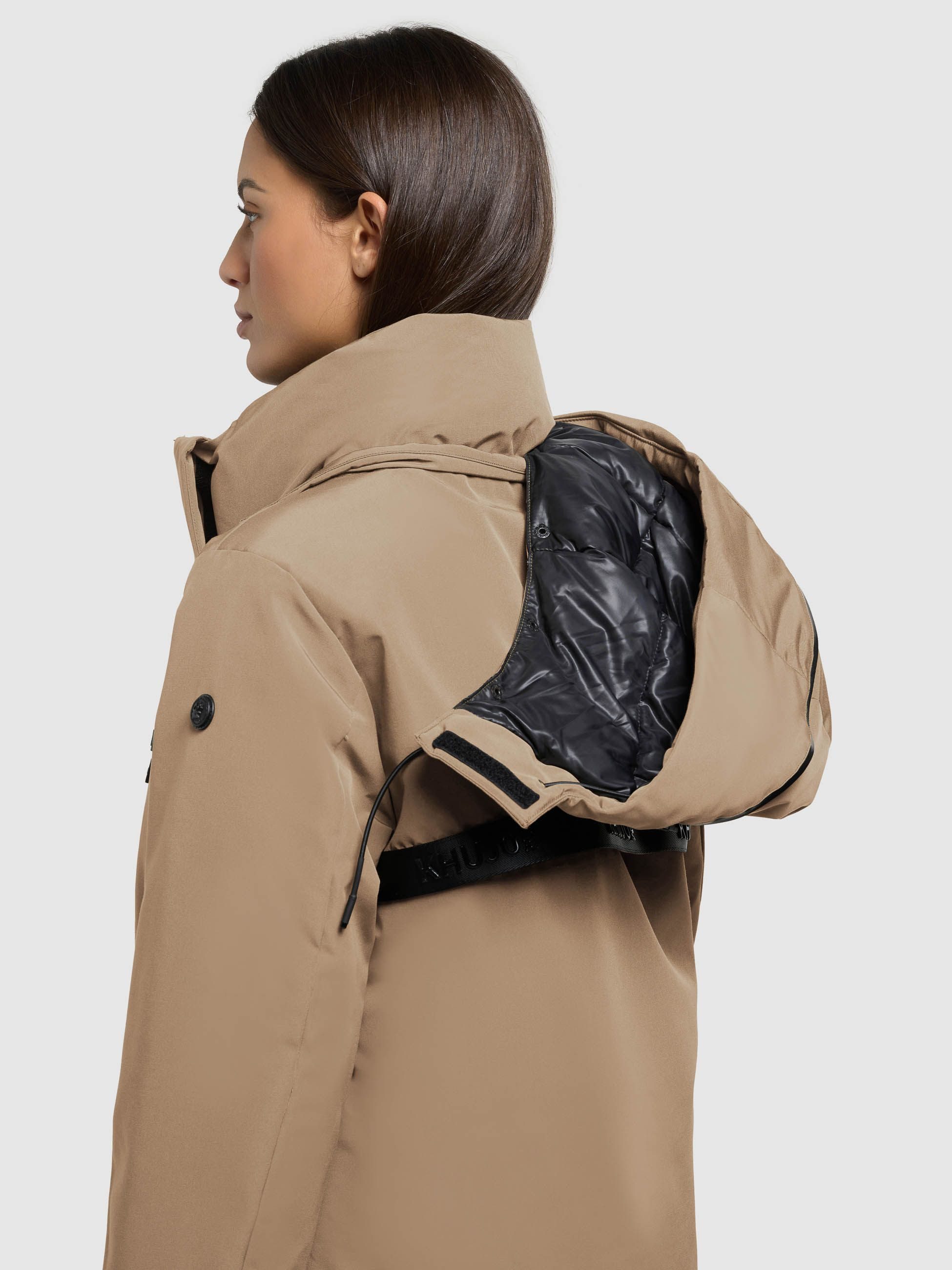 khujo Winterjacke khujo Wintermantel LOFI 3 warm wattiert, wasserabweisend, abnehmbare Kapuze