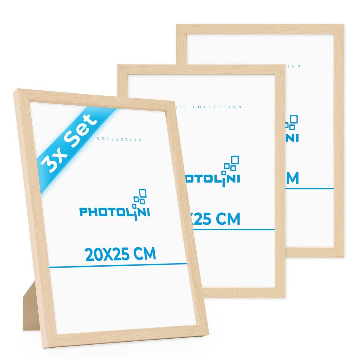 PHOTOLINI Bilderrahmen 3er Set, stabiles MDF-Holz, mit Acrylglas, extra Zub günstig online kaufen