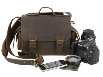 Ruitertassen Fototasche Camerabags, dickes Sattelleder, Kameratasche, für DSLR, Innenmaß 16x13x9cm