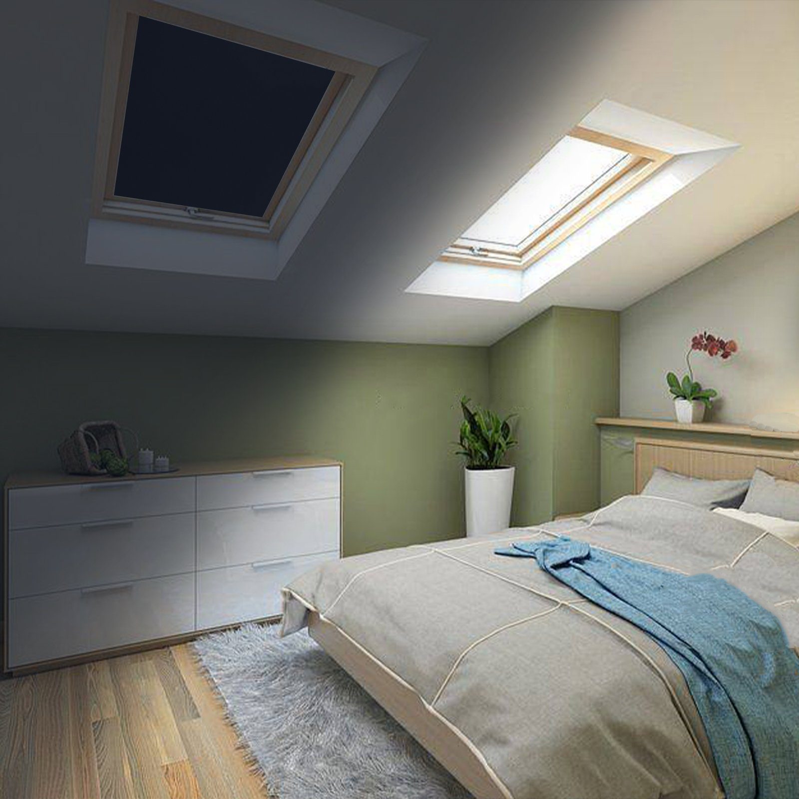 isoliert, St), Schlafzimmer thermisch Blackout, Scheibengardine Sunicol, für verdunkelnd, 100% Verdunkelungsvorhang, (1 Wohnzimmer DIY