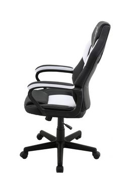 möbelando Gaming Chair MATTEO (BxT: 60x65 cm), in schwarz/weiß