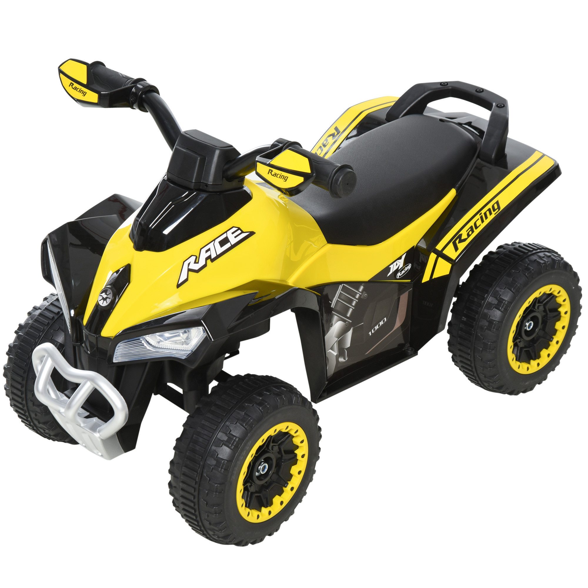 HOMCOM Rutscher Kinder Rutschauto Tretauto, (Rutschen Kinderauto, 1-tlg., Kinderfahrzeug), Gelb 67,5 x 38 x 44 cm