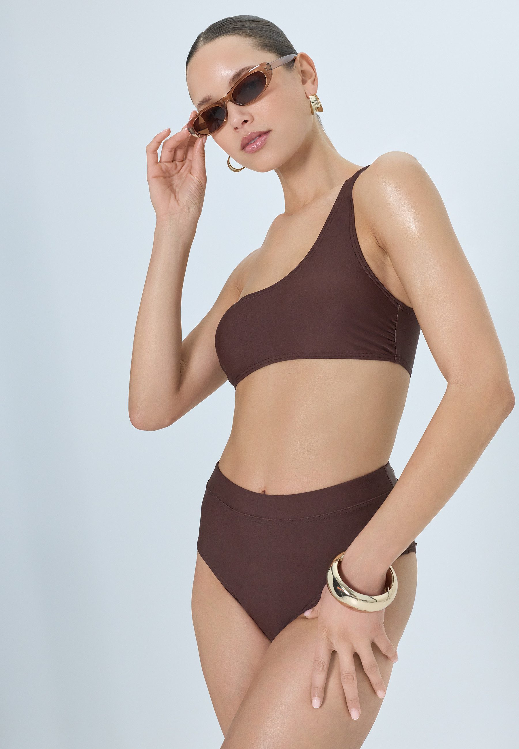LSCN by LASCANA Bustier-Bikini-Top Gina, in One-Shoulder-Optik