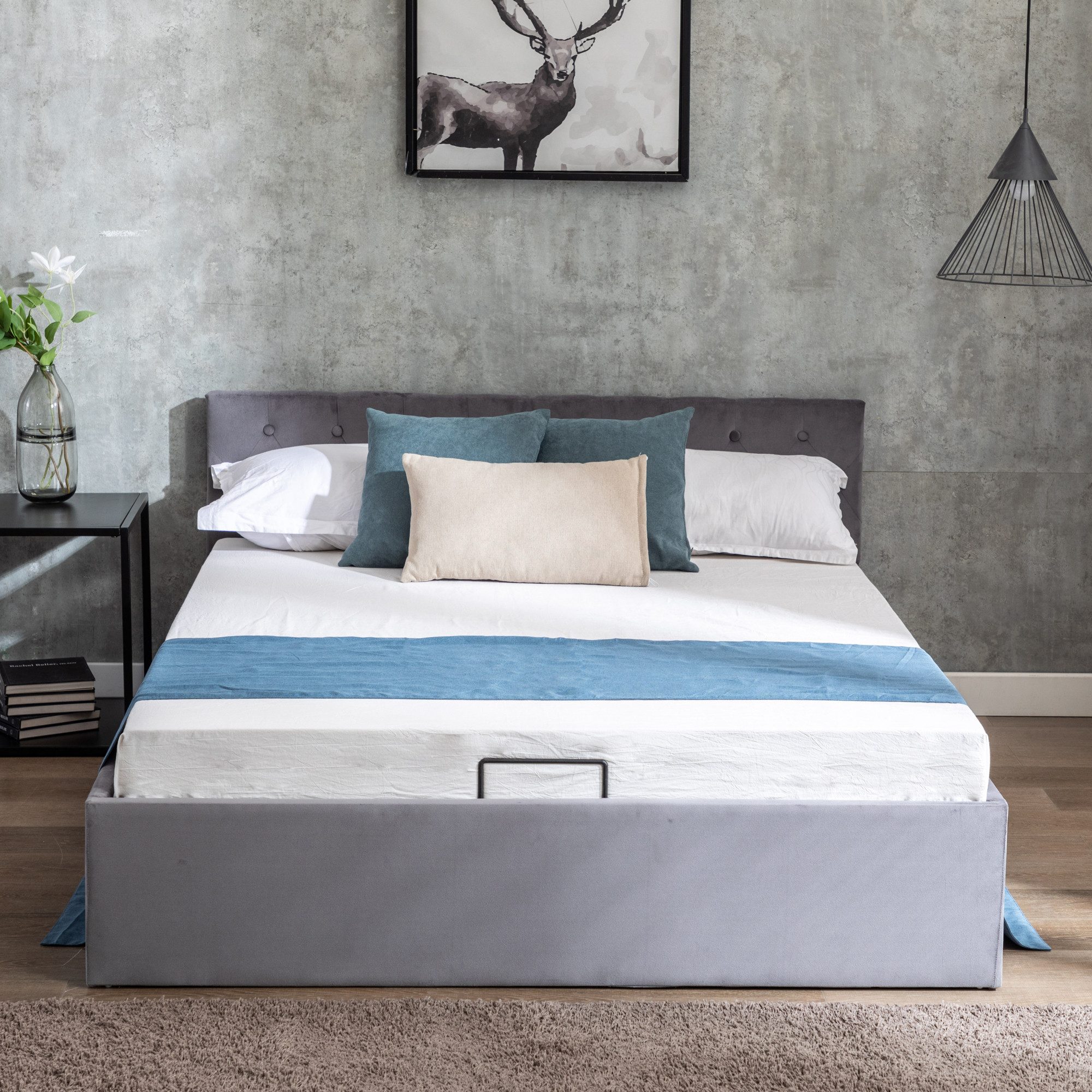 HAUSS SPOLE Polsterbett 140x200cm, geknöpftes Kopfteil, günstig online kaufen