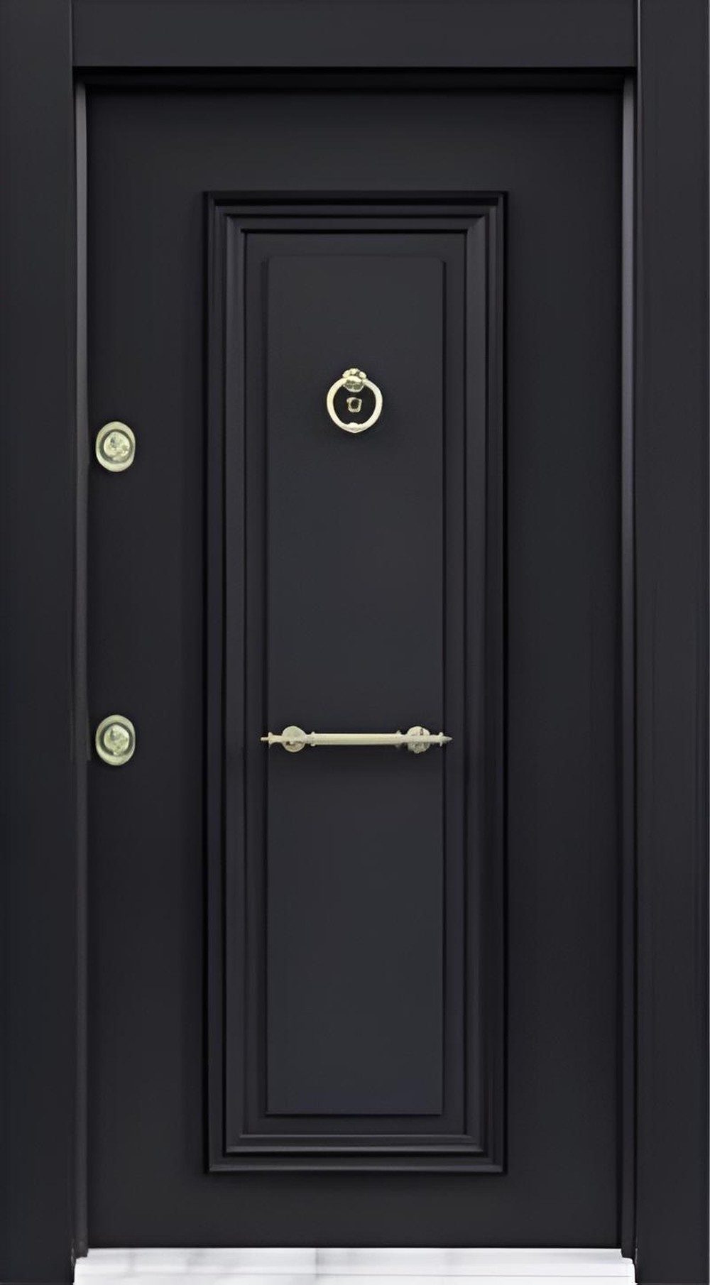 JVmoebel Haustür Schwarze zuverlässige Eingangstür Hochwertige Haustüren, Made in Europa
