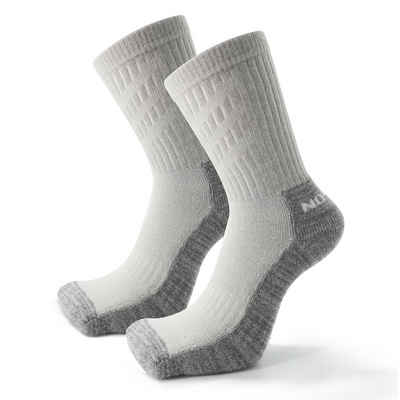 NORDSOX Wandersocken Premium Merino Wolle Premium für Damen & Herren (2-Paar) Klimaregulierend & sehr weich & atmungsaktiv