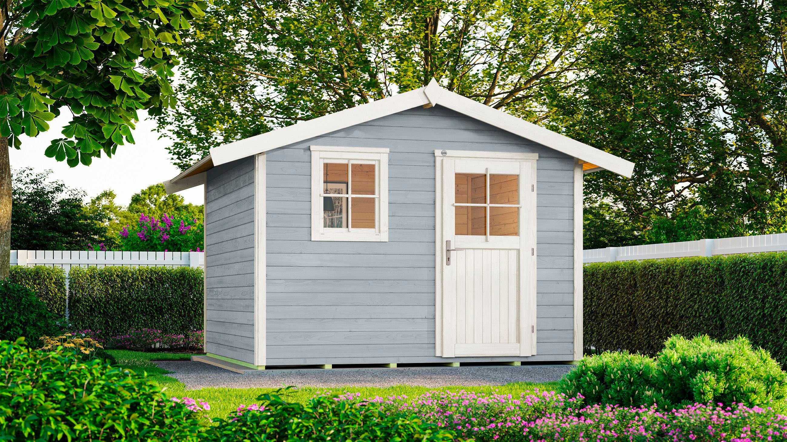 Thumbnail - weka Gartenhaus 123 Gr.3 grau, BxT: 380x239 cm