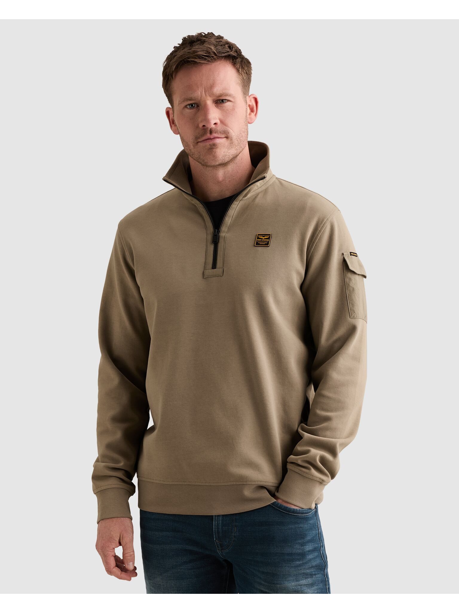 PME LEGEND Sweatshirt mit Troyer Kragen und Ärmeltasche – Bild 2 von 5