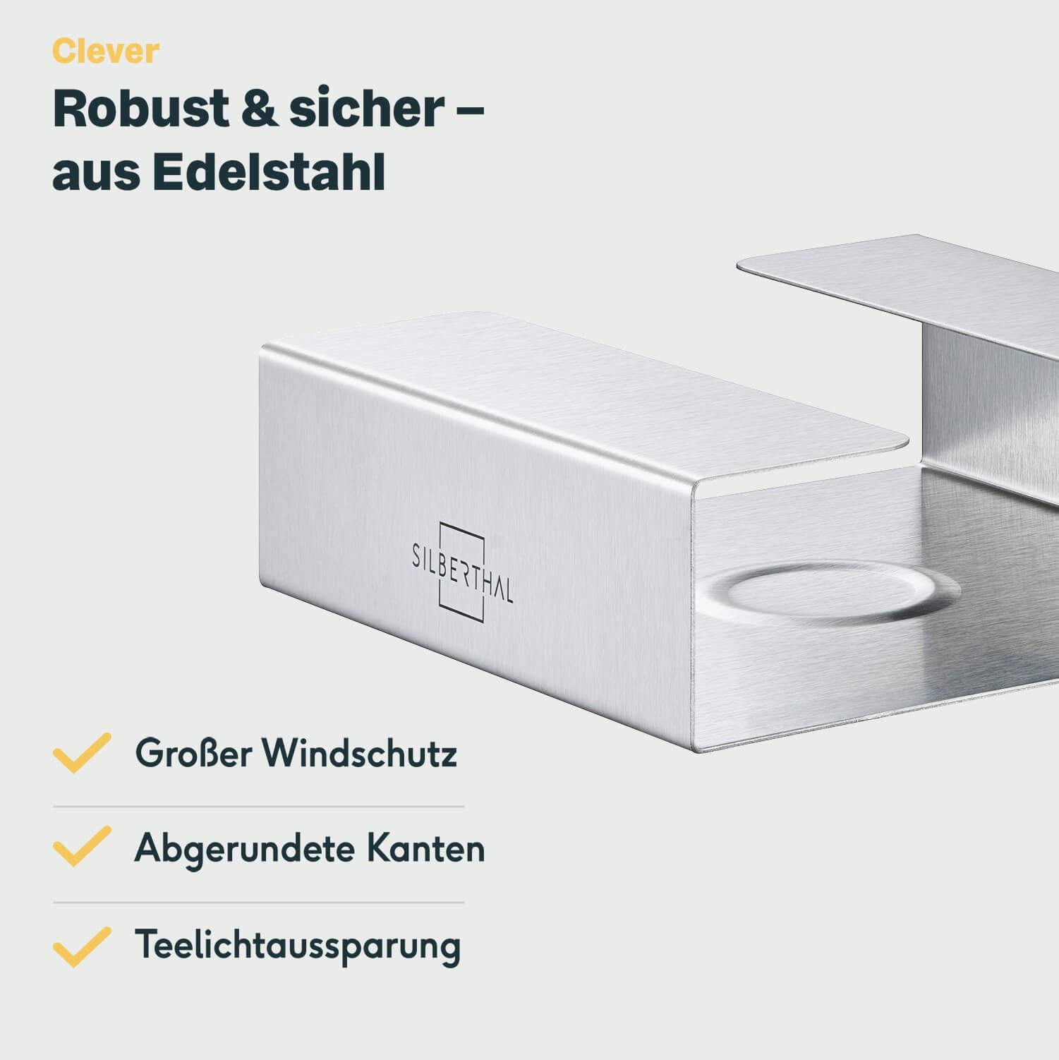 SILBERTHAL Teestövchen Stövchen aus Edelstahl, Mulde für Teelicht