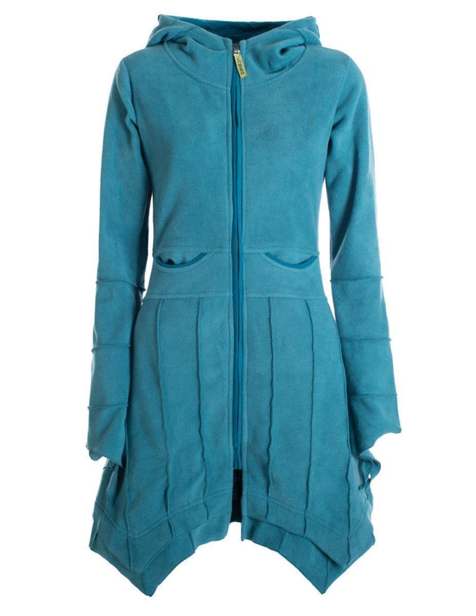 Vishes Kurzmantel Fleecemantel Cardigan Zipfelkapuzenjacke Hooded günstig online kaufen