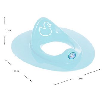 Tega-Baby Babybadewanne 4 Teile SET – DUCK Blau - Babybadeset Wanne 86 cm Pflege Baden, (Made in Europe Premium-Set), **Babywanne + Badesitz +Töpfchen +WC Aufsatz **