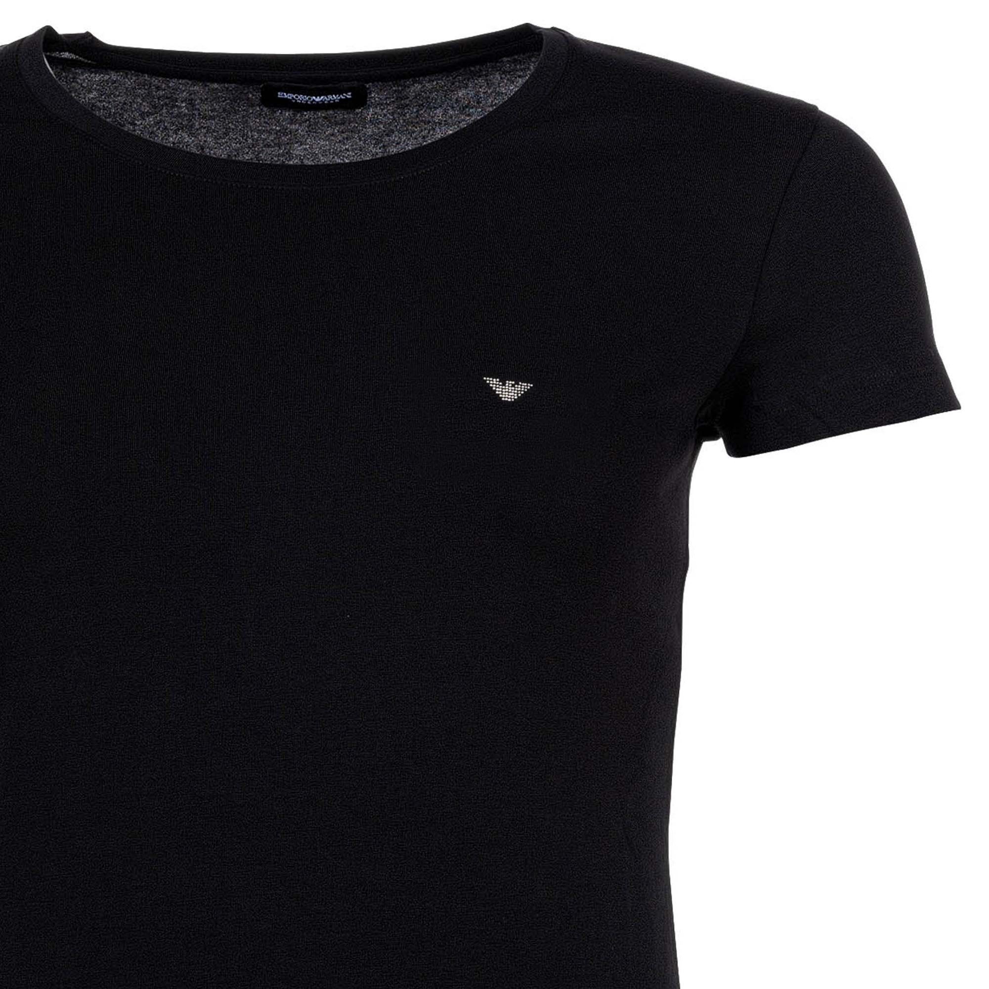 Emporio Armani T-Shirt Damen T-Shirt 1er Pack Viskose ESSENTIAL STUDS (Packung, 1er Pack)
