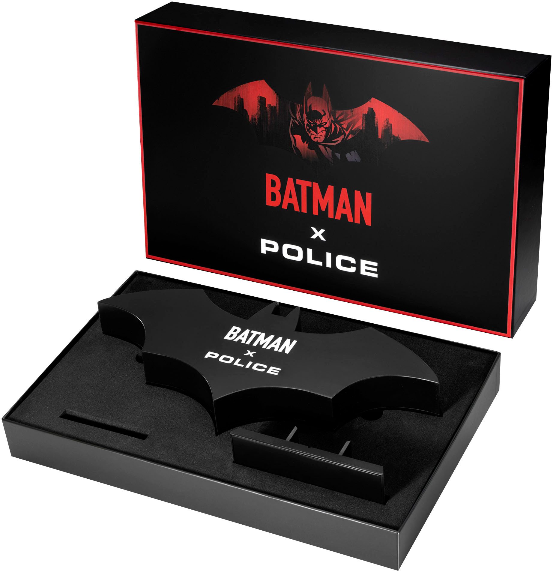 Police Quarzuhr BATMAN DARK SIDE PEWGN0075401, Armbanduhr, Herrenuhr, Silikonarmband, analog, Datum