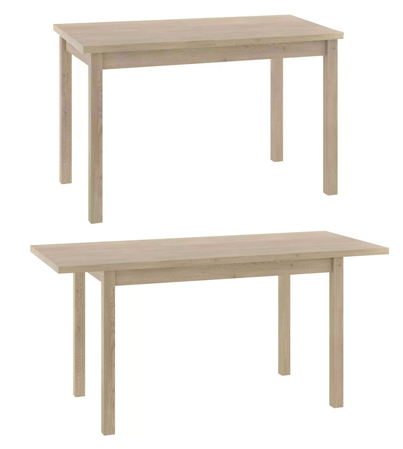 Feldmann-Wohnen Esstisch Adam (Tischplatte ausziehbar bis 140cm, 1-St., moderner Esstisch, Tischplattestäke 3,2cm), 100-140x60x75cm Eiche Sonoma