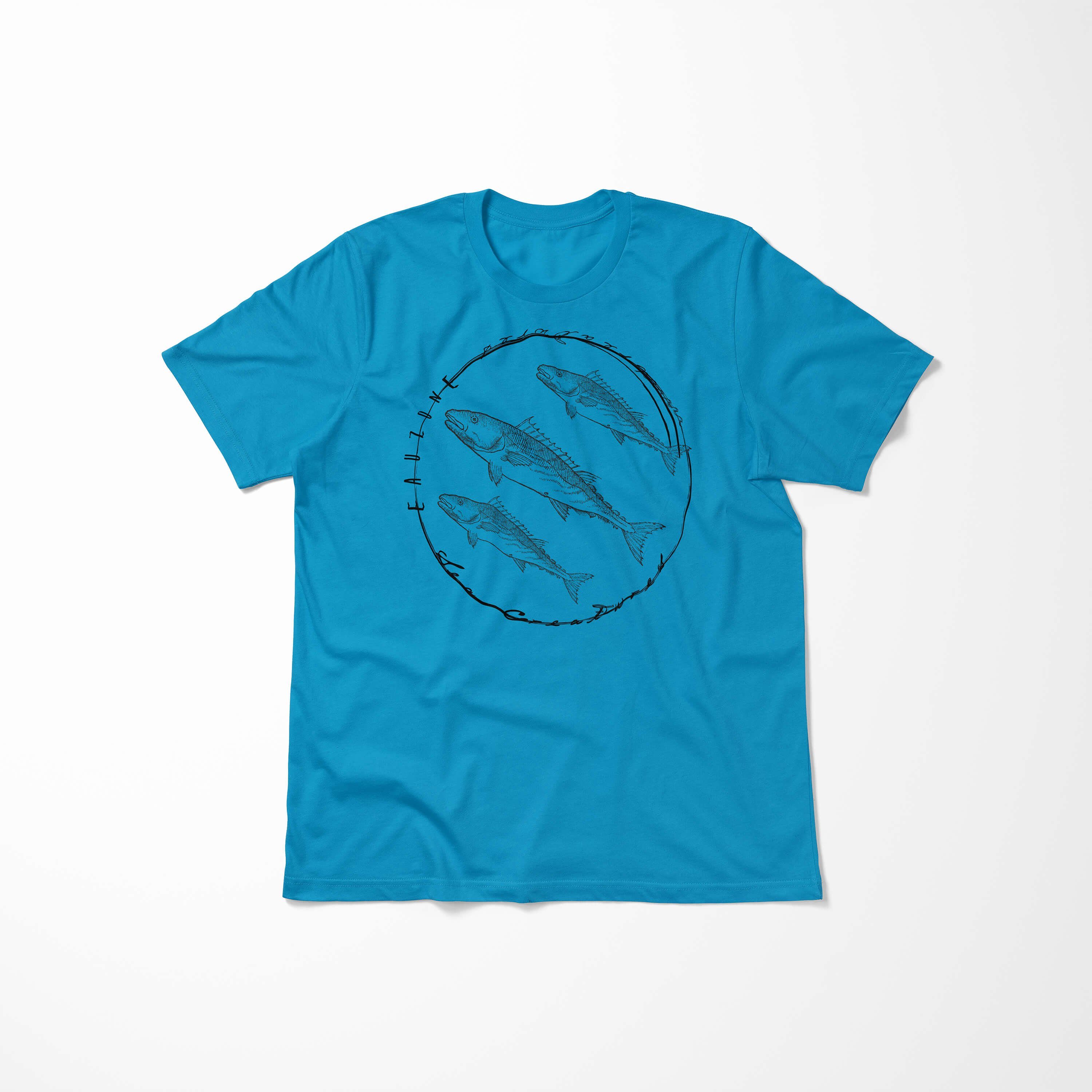 Art / Sinus 094 Sea und Fische Schnitt sportlicher T-Shirt Atoll Serie: T-Shirt Tiefsee Struktur feine Creatures, - Sea