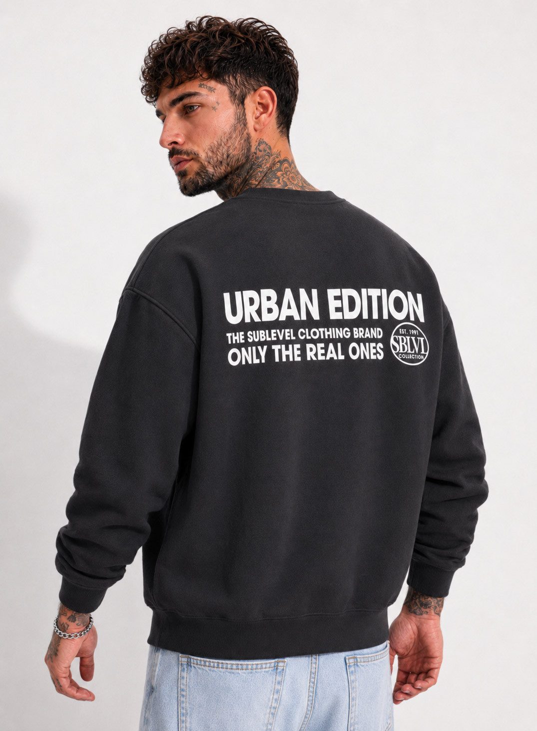SUBLEVEL Sweatshirt Pullover Herren Sweater Sweatshirt Rundhals Perfekte Passform Hochwertige Verarbeitung, Angenehm weich & bequem